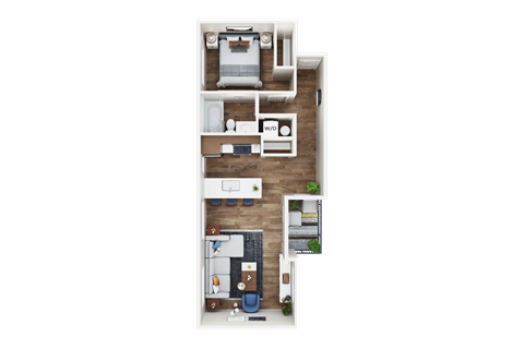 a floor plan of a 3 bedroom apartment